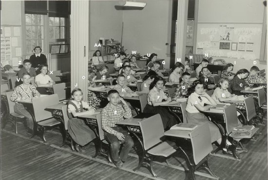 5th Grade North School @ Desks 1955-'56